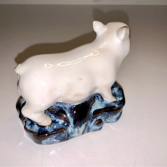 Vintage Adorable Chinese White Glaze Ceramic Pig Figurine 4” Length - Picture 5 of 10
